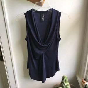 Bobi drape front faux wrap top